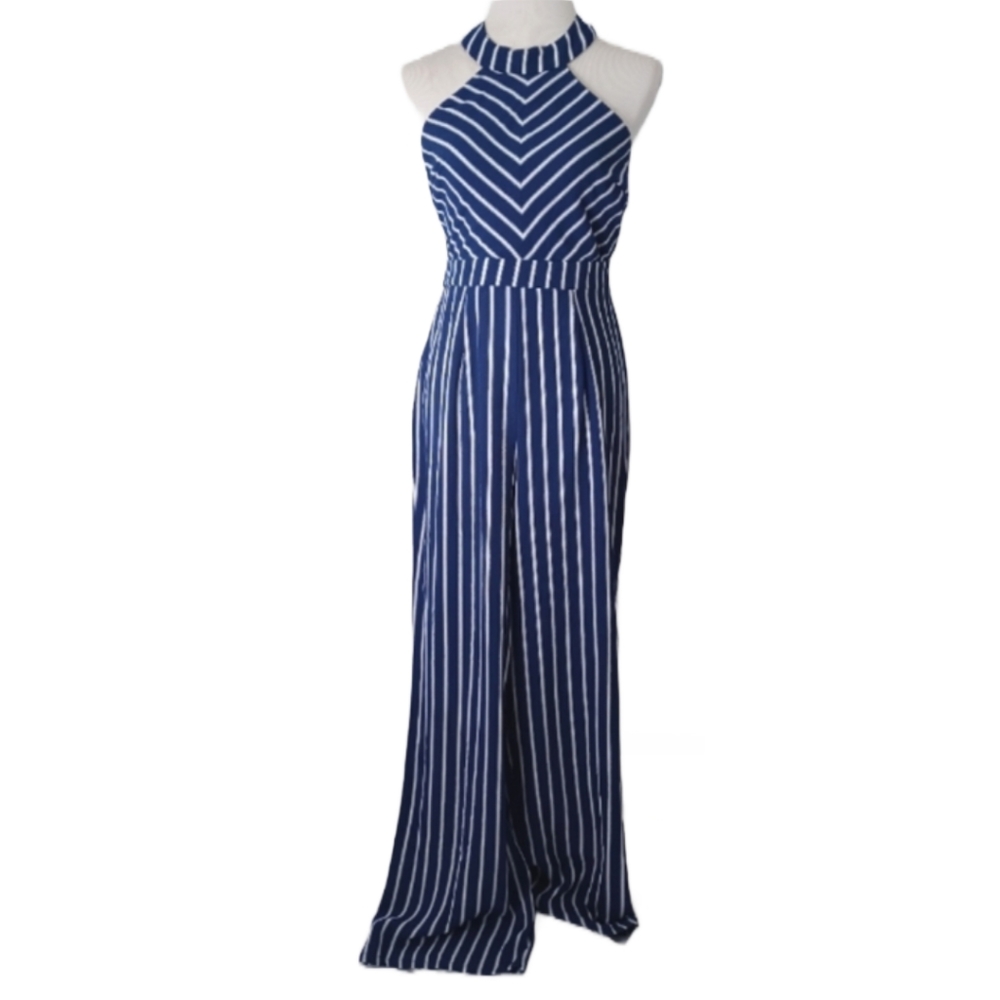 CHRYSTAL SKY HALTER STYLE JUMPSUIT JUNIORS SIZE 9